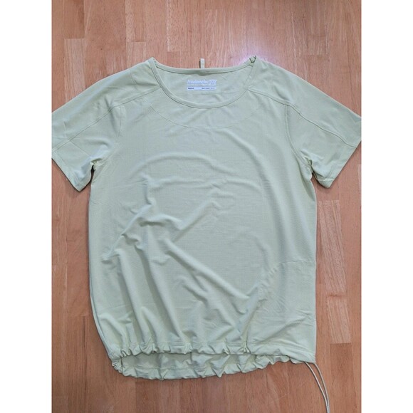 Avalanche Pale Yellow Top w/ Hem Drawstring Women's Size Medium Zip Pocket NWOT - Picture 1 of 12